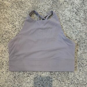 Lululemon Energy High-Neck Longline Tough Bra, B–D Cups Mauve Grey Sz 8
